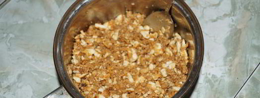 банановый крамбль с ванильным соусом. Шаг 2