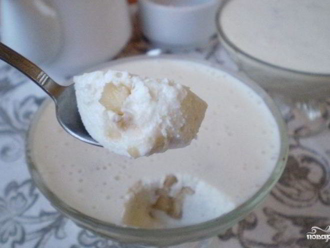 Рецепт бланманже с фруктами