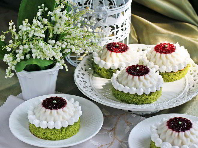 Рецепт десерта изумрудно-рубиновый