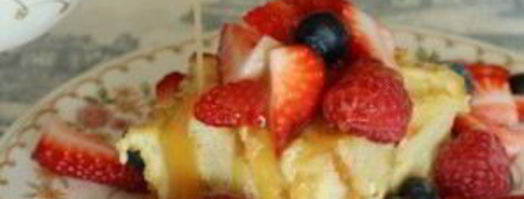 французский хлебный пудинг с ягодами. Шаг 8