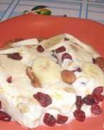 Французский шоколадный террин с бананом и клюквой