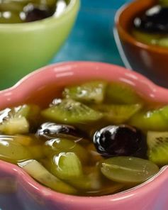 Фрукты в винном желе