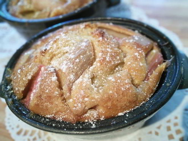 Рецепт клафути с ревенем