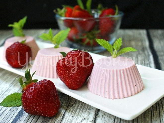 Рецепт клубничной панны-котты