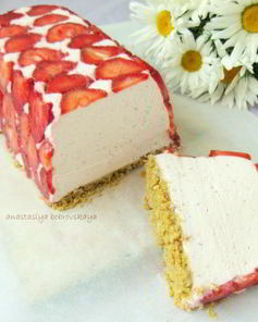 Клубничный творожно-сливочный десерт