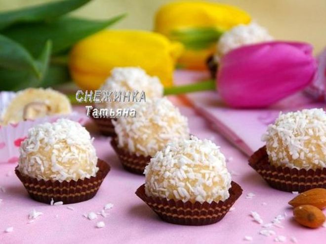 Рецепт кокосовых конфет сладкая весна