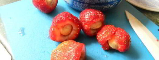 конфеты клубника в белом шоколаде. Шаг 2