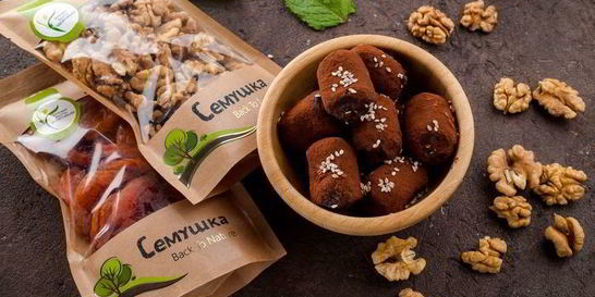 Конфеты с курагой и орехами