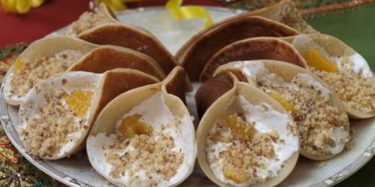 Арабские блинчики Катаеф с кремом