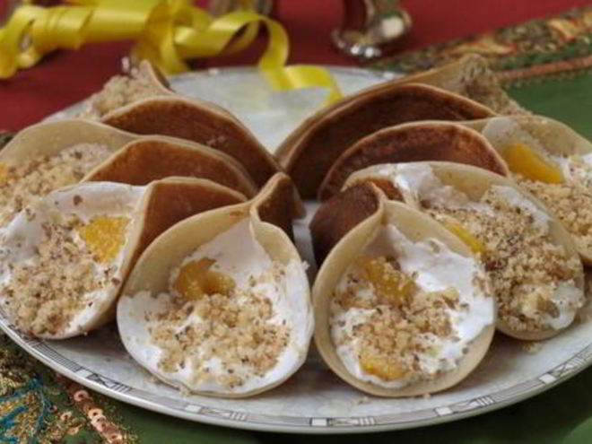 Рецепт арабских блинчиков катаеф с кремом