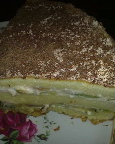 Бисквит со сметанно-йогуртовым кремом