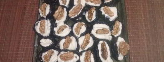 чернослив фаршированный кремом и грецким орехом. Шаг 5