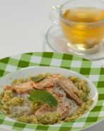 Фунчоза с кремом из цукини и курицей