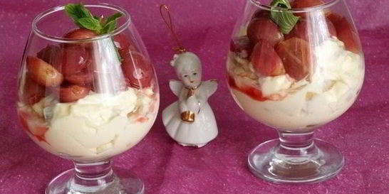 Грушевый крем с виноградом