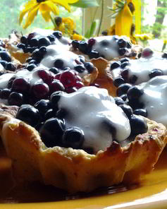 Корзинки с ягодами и лимонным кремом