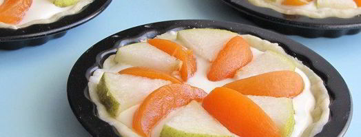 корзиночки с персиками, грушами и сырным кремом. Шаг 9