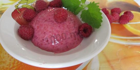 Крем из малины с желатином Розовый меланж