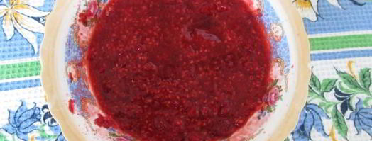 крем из малины с желатином розовый меланж. Шаг 3