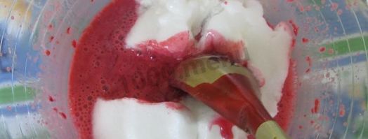 крем из малины с желатином розовый меланж. Шаг 6