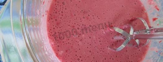 крем из малины с желатином розовый меланж. Шаг 8