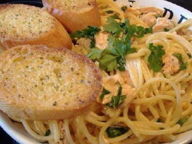 Рецепт кремовой пасты с лососем