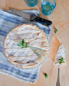 Кростата с кремом из рикотты