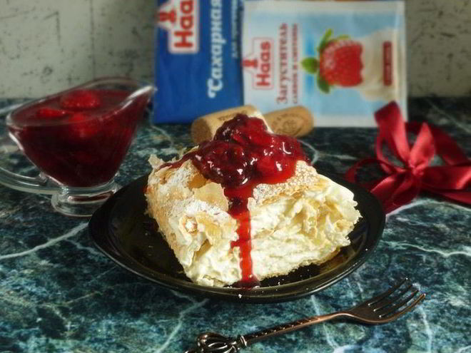 Рецепт мильфея со сливочным кремом