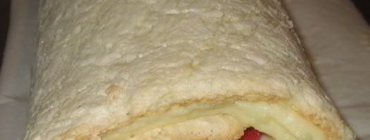 рулет на белках с заварным кремом. Шаг 6