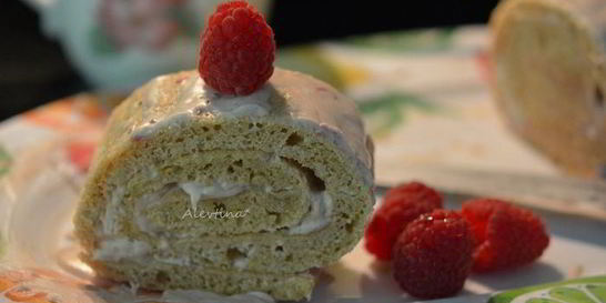 Рулет со швейцарским маслянным кремом