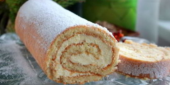 Рулет со сливочным кремом