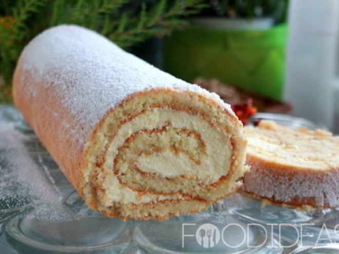 Рецепт рулета со сливочным кремом