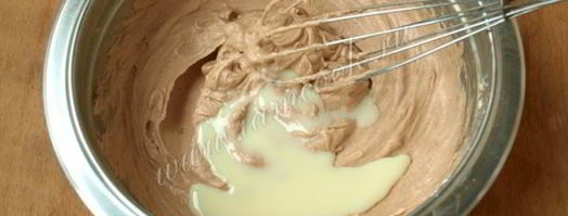 сливочно-шоколадный крем со сгущенным молоком. Шаг 5