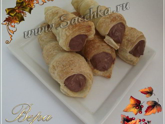 Рецепт слоеных трубочек с кремом