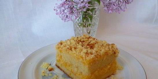 Солнечный тортик с кремом из кураги