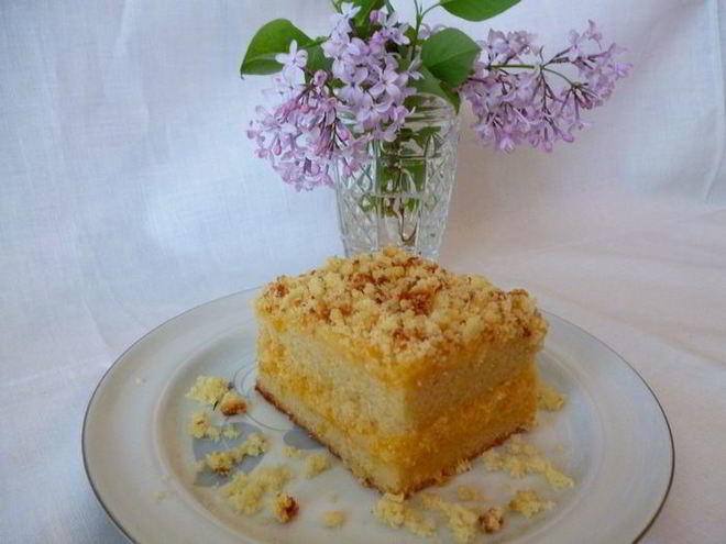 Рецепт солнечного тортика с кремом из кураги