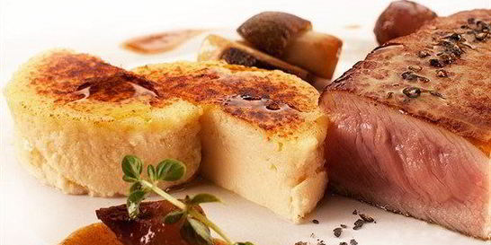 Телятина с крем-брюле из сыра