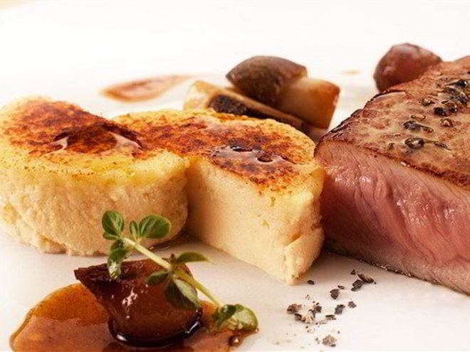 Рецепт телятины с крем-брюле из сыра