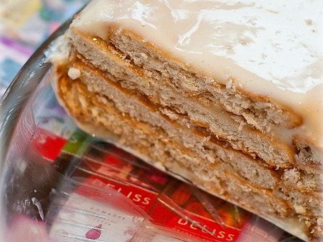 Рецепт тортика без выпечки с кремом из сгущенного молока