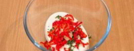 цыпленок, запеченный под кремом из филадельфии, тимьяна, перца и чеснока. Шаг 2