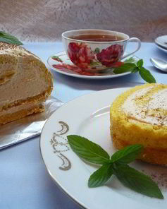 Тыквенный рулет с карамельным кремом