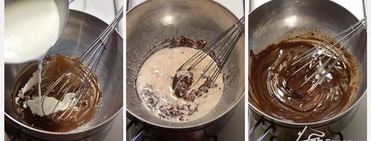 взбитый шоколадный крем-ганаш. Шаг 3