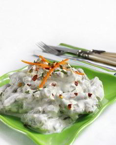 Зеленая фасоль с чесночным кремом