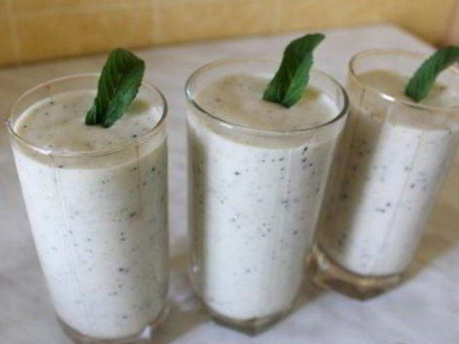 Рецепт легкого фруктового десерта с мятой