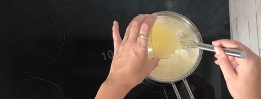 лимонная панна котта с ревеневым соусом. Шаг 5