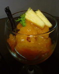 Манговый сорбет с ананасами