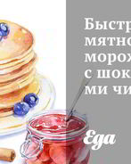 Быстрое мятное мороженое с шоколадными чипсами