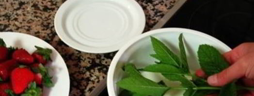 клубничное мороженое с мятой. Шаг 2