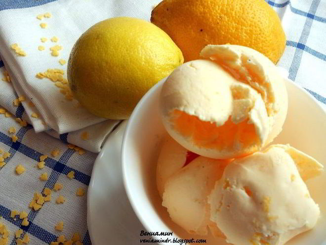 Рецепт лимонного мороженого