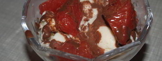 мороженое с грейпфрутом и шоколадным соусом. Шаг 8