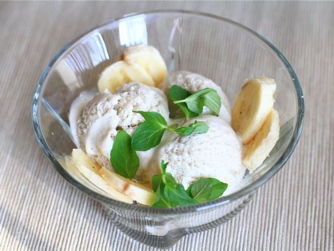 Рецепт сливочно-бананового мороженого с коньяком